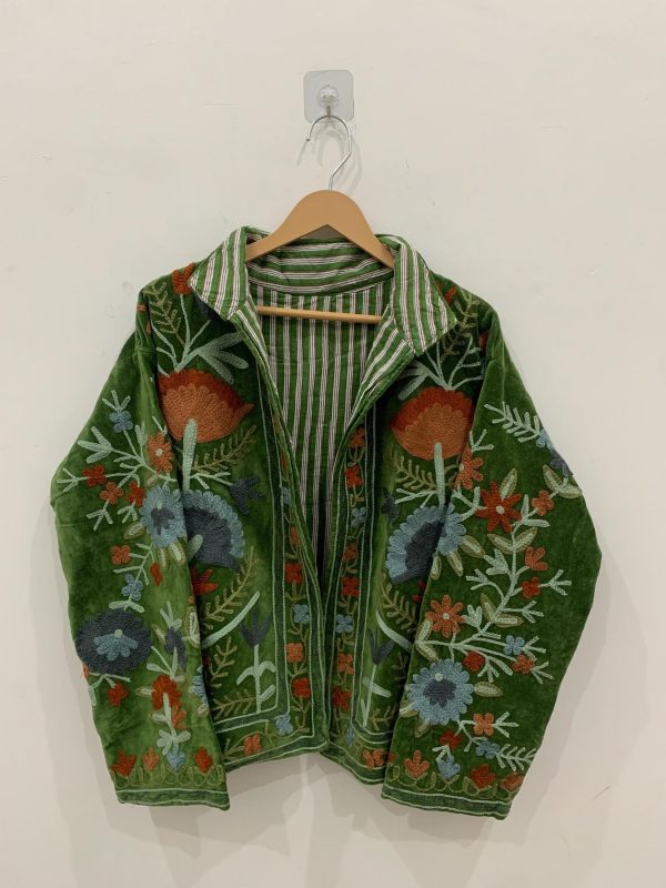 Handmade Velvet Vintage Suzani With Pocket Winter Short Jacket | Boho Jacket | Bomber Jacket | Winter Warmed Coat | Gift for Her - Etsy