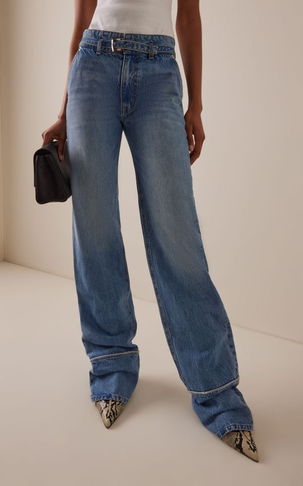 Trendy The Alexa Cuffed Rigid Low-Rise Straight-Leg Jeans 2025