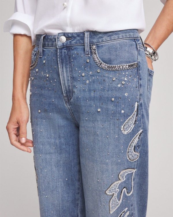 Petite Embellished Tapered Jeans | Chico's