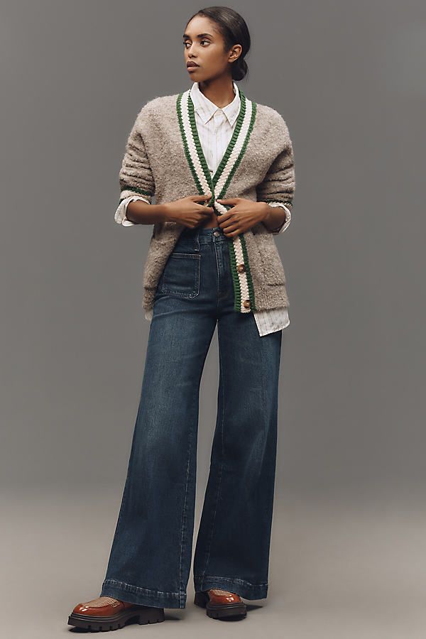 Good Waist Palazzo Patch Pocket Jeans