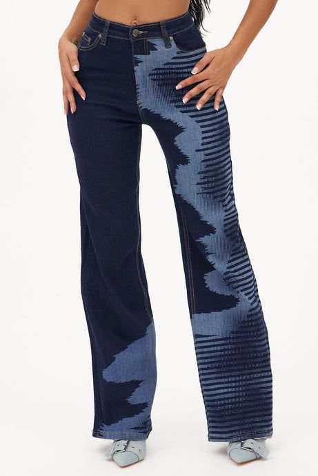 Paislee Printed Stretch Straight Leg Jeans - Dark Wash | Fashion Nova