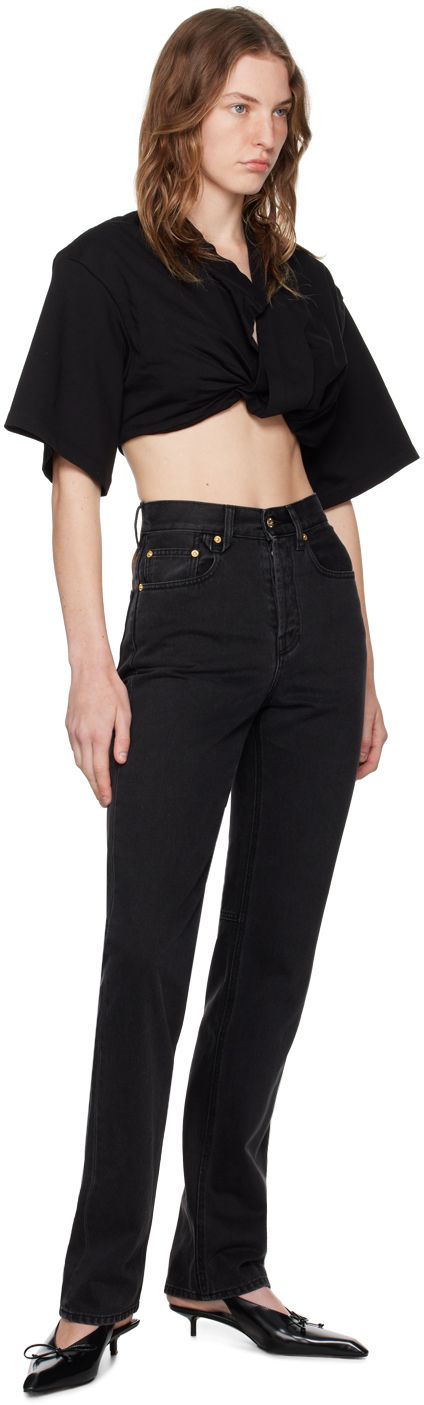 JACQUEMUS Black La Casa 'Le de-Nîmes Droit' Jeans