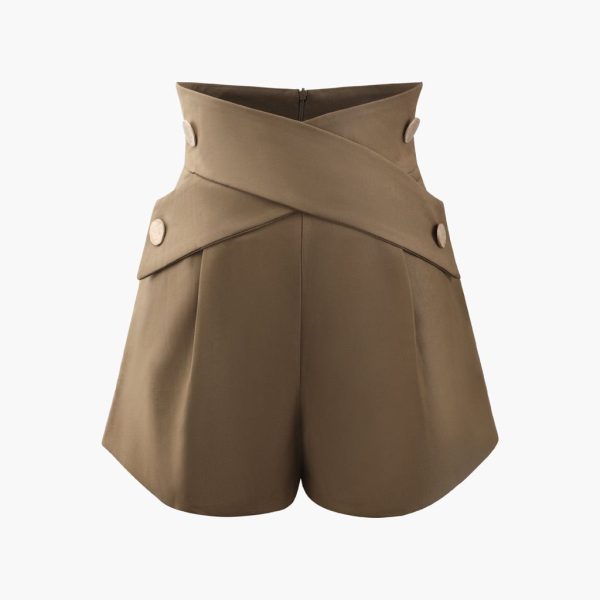 Micas Shorts | High-Waisted Tan Shorts By Micas | Color: Tan | Size: Xl