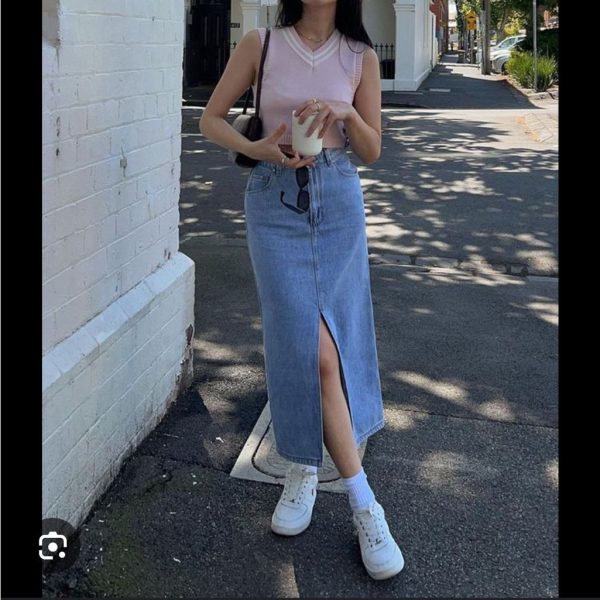 Gap Skirts | Vintage Gap Denim Maxi Skirt | Color: Blue | Size: 6