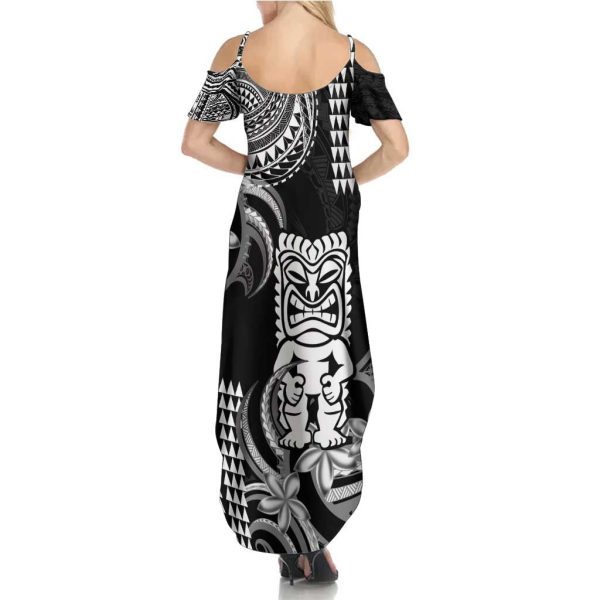Hawaii Ku God Family Matching Summer Maxi Dress and Hawaiian Shirt Kakau Mix Polynesian Tattoo LT14 - Dad's Shirt - Long Sleeve / 6XL / Black