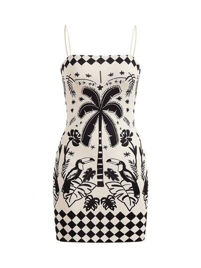 Laura Lessa designs e prints Artist Boho Bohemian Vacation Women Vintage Style Printed Spaghetti Strap Dress, Summer Dress Concert Outfit, For Holiday, Party, Birthday Outfit, Beach, Festival, Rave Outfits Festival, Ibiza Fits, Western Wear, Prom Dress