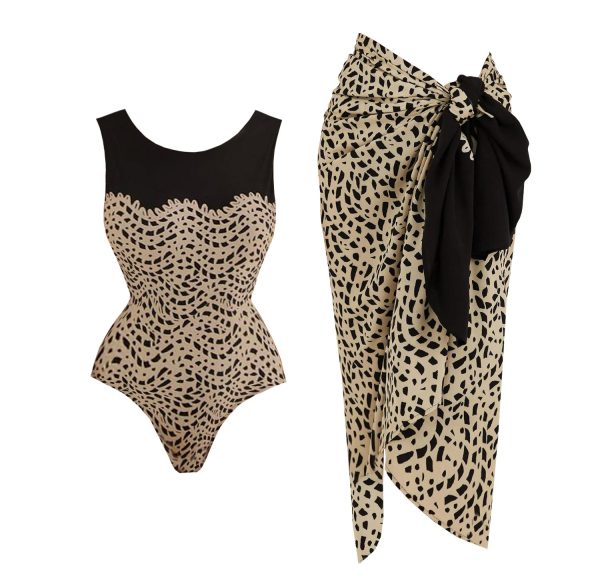 3Pcs Lace Bikini With Skirt Sexy Swimsuit Women Swimwear Push Up Biquini Female Shiny Button