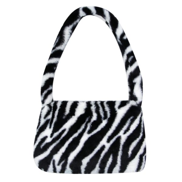 Girls Women Shoulder Clutch Purse Underarm Bag Fluffy Fuzzy Faux Fur Mini Cute Tote Handbag